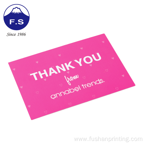 Customized Printing Pink Color Matt Lamination Cards